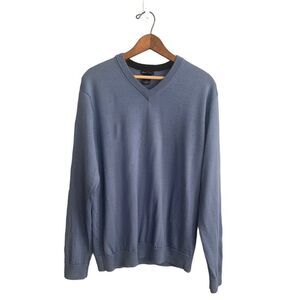 Gap Men’s L Merino wool blue V neck sweater